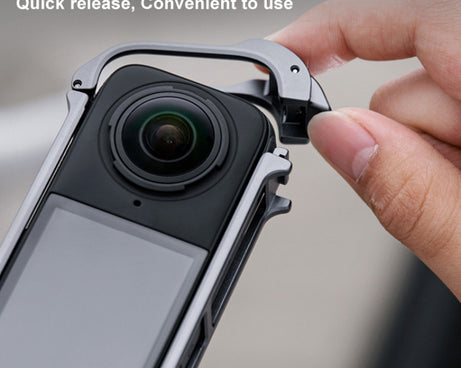 For Insta360 X4 PGYTECH P-55A-010 Metal Rabbit Cage Aluminum Expanding Protective Bezel With Lens Case