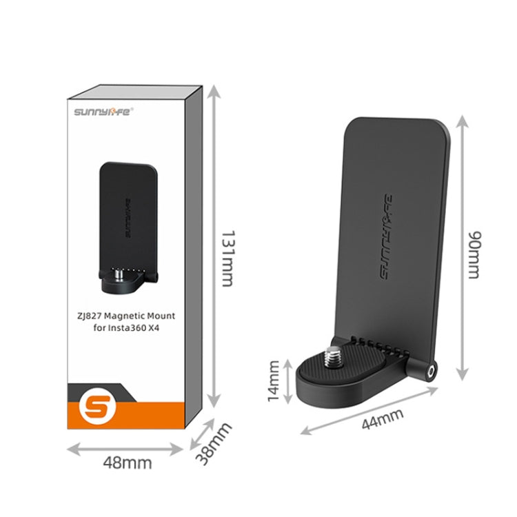 For Insta360 X5 / X4 / X3 Sunnylife X4-ZJ827 Magnetic Stand Base Handheld Handle Desktop Support Accessories