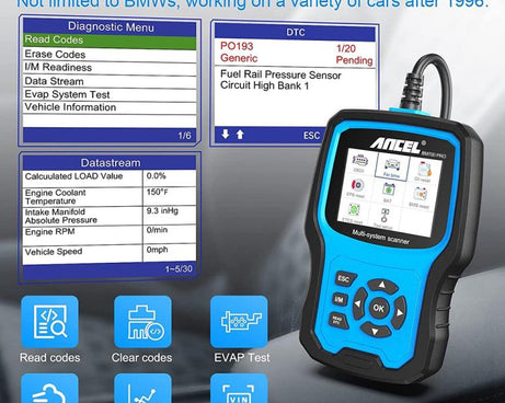 ANCEL BM700 Upgraded Version For BMW Full System Diagnostic OBDII Tester Maintenance And Resetting Repair Tools, BM700 Upgraded Version