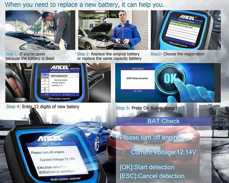 ANCEL BM700 Upgraded Version For BMW Full System Diagnostic OBDII Tester Maintenance And Resetting Repair Tools, BM700 Upgraded Version