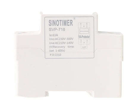Adjustable Self-resetting Intelligent Over-voltage and Under-voltage Protector 220V AC, SINOTIMER SVP-718 40A, SINOTIMER SVP-718 63A