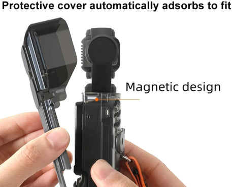 For DJI OSMO Pocket 3 RCSTQ Transparent Protective Case Global Anti-Dislodgement Strap Storage Shell