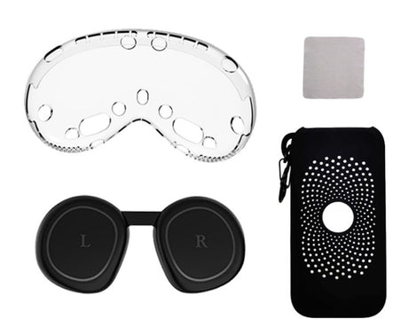 For Apple Vision Pro 4 In 1 Kit Lens Cover Battery Protection Case Accessories, A Style Black, A Style White Gray, A Style Orange, B Style Black, B Style White Gray, B Style Orange