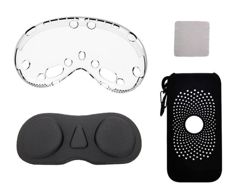 For Apple Vision Pro 4 In 1 Kit Lens Cover Battery Protection Case Accessories, A Style Black, A Style White Gray, A Style Orange, B Style Black, B Style White Gray, B Style Orange