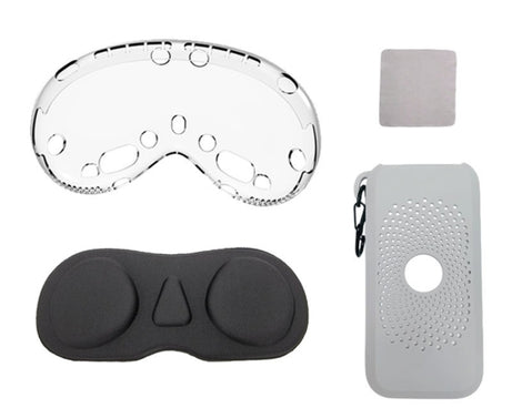For Apple Vision Pro 4 In 1 Kit Lens Cover Battery Protection Case Accessories, A Style Black, A Style White Gray, A Style Orange, B Style Black, B Style White Gray, B Style Orange