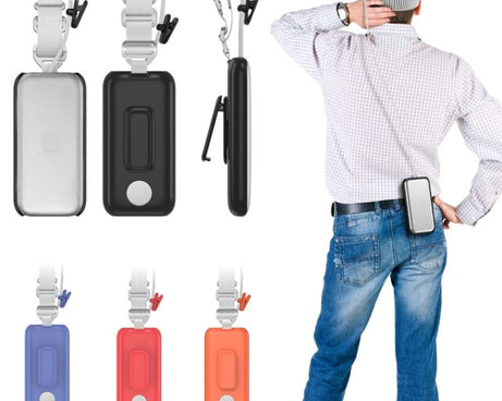 For Apple Vision Pro Battery PC Case Holder With Belt Clip And Shoulder Strap VR Headset Accessory, Black, White, Red, Blue, Mint Green