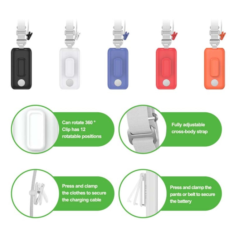 For Apple Vision Pro Battery PC Case Holder With Belt Clip And Shoulder Strap VR Headset Accessory, Black, White, Red, Blue, Mint Green