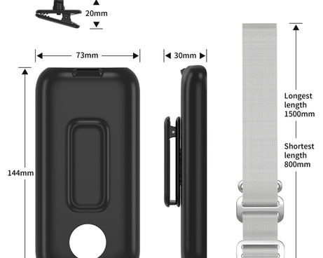 For Apple Vision Pro Battery PC Case Holder With Belt Clip And Shoulder Strap VR Headset Accessory, Black, White, Red, Blue, Mint Green