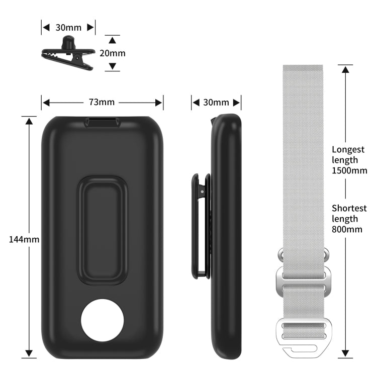 For Apple Vision Pro Battery PC Case Holder With Belt Clip And Shoulder Strap VR Headset Accessory, Black, White, Red, Blue, Mint Green