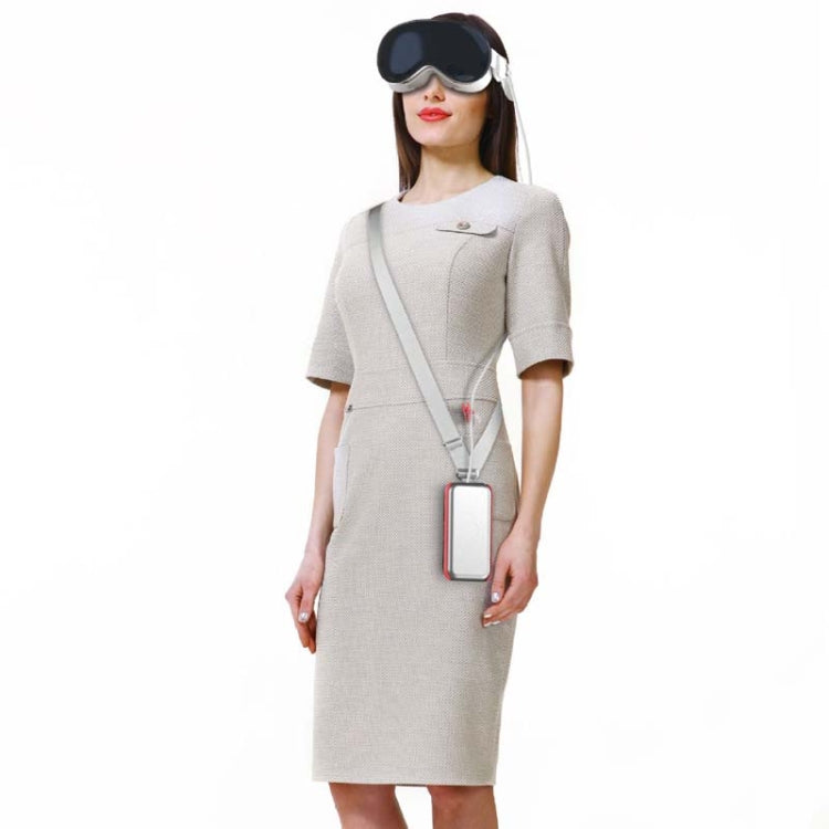 For Apple Vision Pro Battery PC Case Holder With Belt Clip And Shoulder Strap VR Headset Accessory, Black, White, Red, Blue, Mint Green