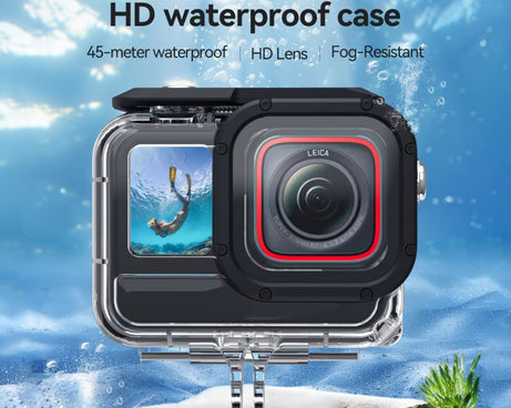For Insta360 Ace Pro Camera TELESIN 45m Waterproof Case Underwater Diving Housing Cover