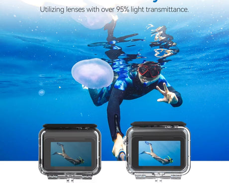 For Insta360 Ace Pro Camera TELESIN 45m Waterproof Case Underwater Diving Housing Cover