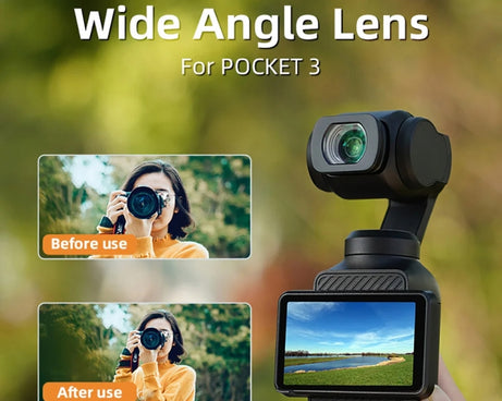 For DJI Osmo Pocket 3  Magnetic Wide-Angle Lens Extend FOV To 112 Degree, For DJI Osmo Pocket 3