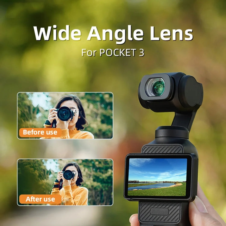 For DJI Osmo Pocket 3  Magnetic Wide-Angle Lens Extend FOV To 112 Degree, For DJI Osmo Pocket 3