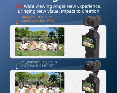 For DJI Osmo Pocket 3  Magnetic Wide-Angle Lens Extend FOV To 112 Degree, For DJI Osmo Pocket 3
