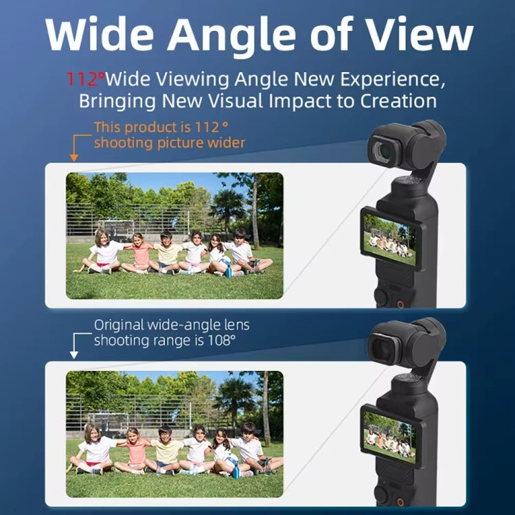 For DJI Osmo Pocket 3  Magnetic Wide-Angle Lens Extend FOV To 112 Degree, For DJI Osmo Pocket 3