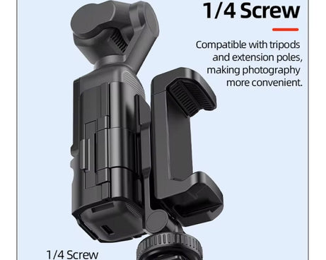 For DJI Osmo Pocket 3 Phone Holder Expansion Bracket With 3 Cold Shoe Port