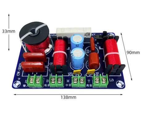 CW-3003 High Medium And Low 3-Way Audio Crossover Home Cinema Speaker Divider