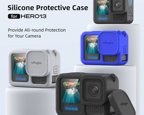 For GoPro HERO13 Black AMagisn Silicone Case Protective Cover