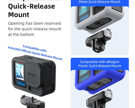 For GoPro HERO13 Black AMagisn Silicone Case Protective Cover
