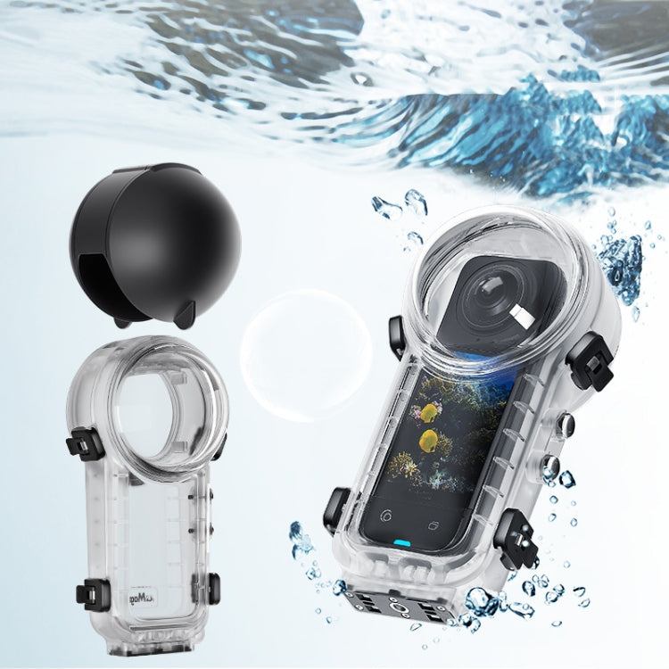 For Insta360 X4 aMagisn 50m Depth Waterproof Protective Case Quick Release Invisible Diving Cover, Waterproof Case