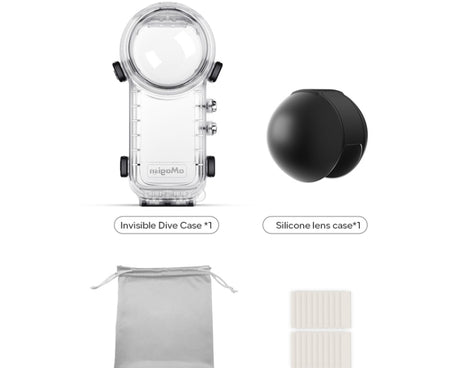 For Insta360 X4 aMagisn 50m Depth Waterproof Protective Case Quick Release Invisible Diving Cover, Waterproof Case