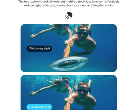 For Insta360 X4 aMagisn 50m Depth Waterproof Protective Case Quick Release Invisible Diving Cover, Waterproof Case