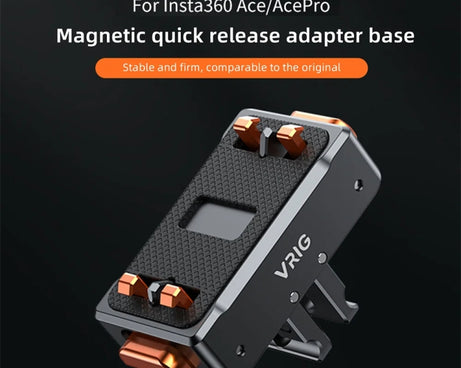 VRIG Magnetic Quick Release Adapter for Insta360 /  DJI Action / GoPro HERO, Base, Base+Top Cover Kit