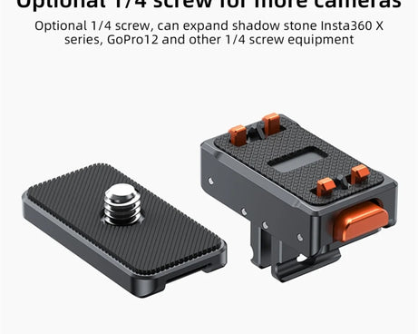 VRIG Magnetic Quick Release Adapter for Insta360 /  DJI Action / GoPro HERO, Base, Base+Top Cover Kit