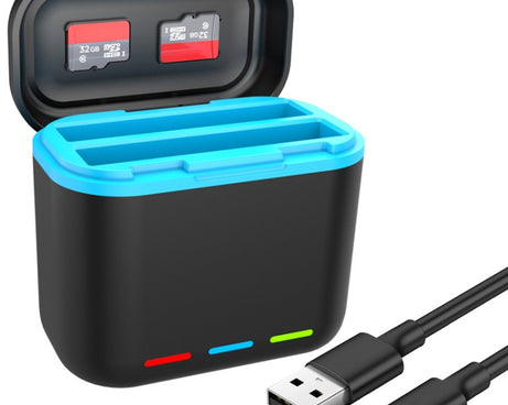 For Insta360 X3 Battery Charger Dual Battery Storage Charging Case