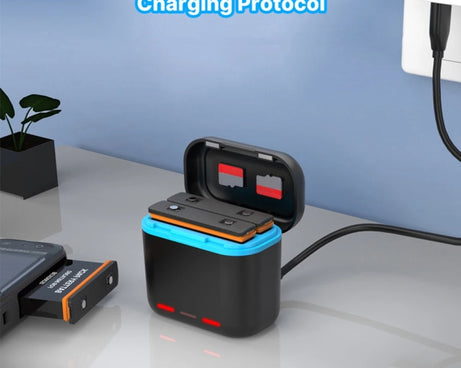 For Insta360 X3 Battery Charger Dual Battery Storage Charging Case