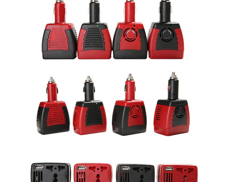 75W Car Inverter Voltage Conversion USB Port Charger, 12V To 220V 0.5A Red, 12V To 110V 0.5A Red, 12V To 220V 0.5A Black, 12 To 110V 0.5A Black, 12V To 220V 2.1A Red, 12V To 110V 2.1A Black, 12V To 220V 2.1A Black, 12V To 110V 2.1A Red