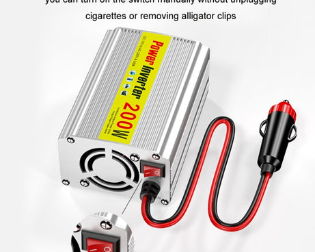 200W Modified Sine Wave Inverter Car Mobile Phone 2.1A Universal Power Supply, 12 To 220V