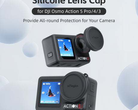 For DJI Osmo Action 5 Pro / 4 / 3 aMagisn Silicone Lens Protective Cover