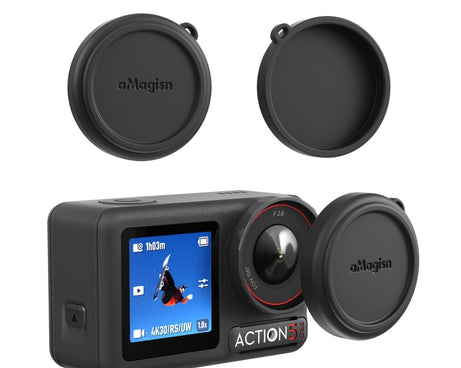 For DJI Osmo Action 5 Pro / 4 / 3 aMagisn Silicone Lens Protective Cover