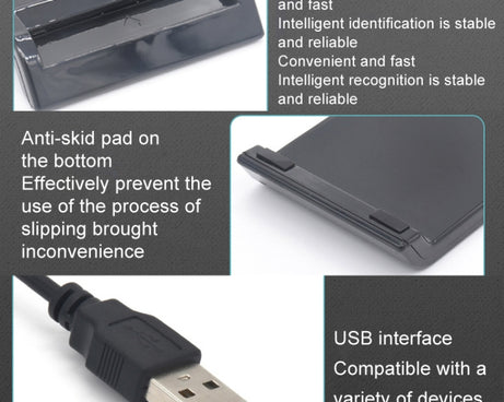 USB 2.0 IC Card / Bank Card / ID Card / SD Card Smart Reader, XJF-607