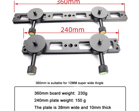 Double Camera Bracket Arca Swiss Quick Release Plate, Movable Base, PU240, PU360