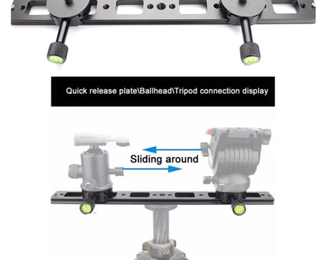 Double Camera Bracket Arca Swiss Quick Release Plate, Movable Base, PU240, PU360