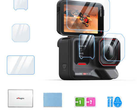 For Insta360 Ace Pro 2 aMagisn Tempered Glass Screen Protector, 1 Set, 2 Sets