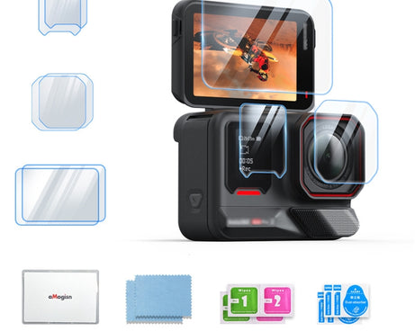 For Insta360 Ace Pro 2 aMagisn Tempered Glass Screen Protector, 1 Set, 2 Sets
