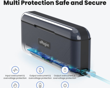 For DJI Osmo 360/Action 5 Pro aMagisn Battery Charger Fast Charging Box Storage Compartment