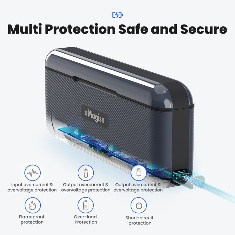 For DJI Osmo 360/Action 5 Pro aMagisn Battery Charger Fast Charging Box Storage Compartment