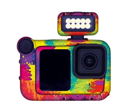 For GOPro HERO13 Black Camera Stickers Body Protective Film, 01 Watercolor, 08 Circuit White, 09 Circuit Black, 10 Circuit Dark Gold, 11 Circuit Red, 12 Circuit Blue, 13 Snake Scale Black, 14 Snake Scale White, 15 Snake Scale Gold, 16 Snake Scale Green...