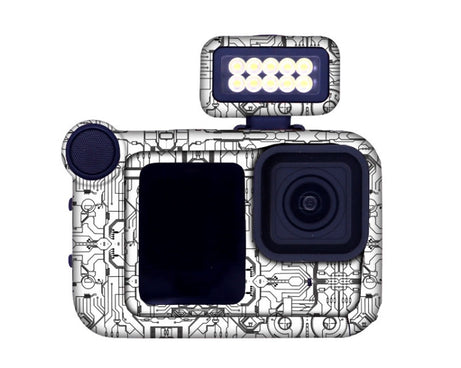 For GOPro HERO13 Black Camera Stickers Body Protective Film, 01 Watercolor, 08 Circuit White, 09 Circuit Black, 10 Circuit Dark Gold, 11 Circuit Red, 12 Circuit Blue, 13 Snake Scale Black, 14 Snake Scale White, 15 Snake Scale Gold, 16 Snake Scale Green...