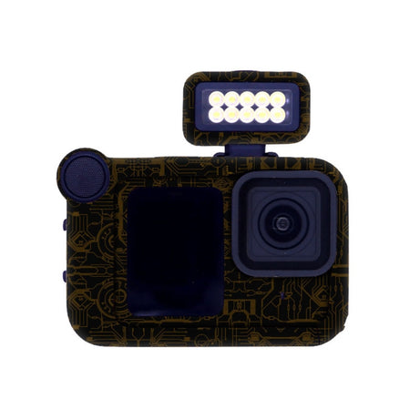 For GOPro HERO13 Black Camera Stickers Body Protective Film, 01 Watercolor, 08 Circuit White, 09 Circuit Black, 10 Circuit Dark Gold, 11 Circuit Red, 12 Circuit Blue, 13 Snake Scale Black, 14 Snake Scale White, 15 Snake Scale Gold, 16 Snake Scale Green...