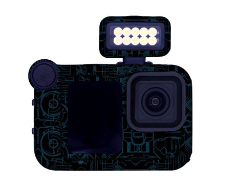 For GOPro HERO13 Black Camera Stickers Body Protective Film, 01 Watercolor, 08 Circuit White, 09 Circuit Black, 10 Circuit Dark Gold, 11 Circuit Red, 12 Circuit Blue, 13 Snake Scale Black, 14 Snake Scale White, 15 Snake Scale Gold, 16 Snake Scale Green...