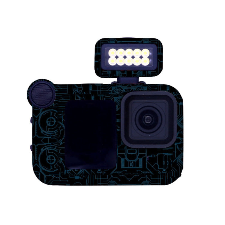 For GOPro HERO13 Black Camera Stickers Body Protective Film, 01 Watercolor, 08 Circuit White, 09 Circuit Black, 10 Circuit Dark Gold, 11 Circuit Red, 12 Circuit Blue, 13 Snake Scale Black, 14 Snake Scale White, 15 Snake Scale Gold, 16 Snake Scale Green...