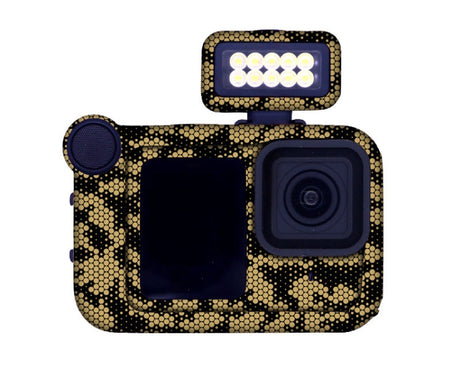 For GOPro HERO13 Black Camera Stickers Body Protective Film, 01 Watercolor, 08 Circuit White, 09 Circuit Black, 10 Circuit Dark Gold, 11 Circuit Red, 12 Circuit Blue, 13 Snake Scale Black, 14 Snake Scale White, 15 Snake Scale Gold, 16 Snake Scale Green...