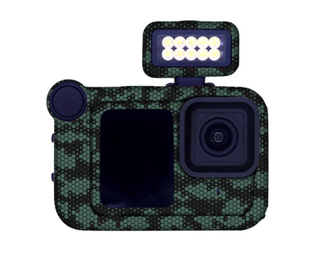 For GOPro HERO13 Black Camera Stickers Body Protective Film, 01 Watercolor, 08 Circuit White, 09 Circuit Black, 10 Circuit Dark Gold, 11 Circuit Red, 12 Circuit Blue, 13 Snake Scale Black, 14 Snake Scale White, 15 Snake Scale Gold, 16 Snake Scale Green...