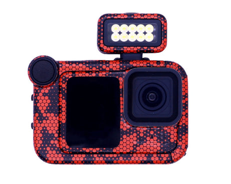 For GOPro HERO13 Black Camera Stickers Body Protective Film, 01 Watercolor, 08 Circuit White, 09 Circuit Black, 10 Circuit Dark Gold, 11 Circuit Red, 12 Circuit Blue, 13 Snake Scale Black, 14 Snake Scale White, 15 Snake Scale Gold, 16 Snake Scale Green...
